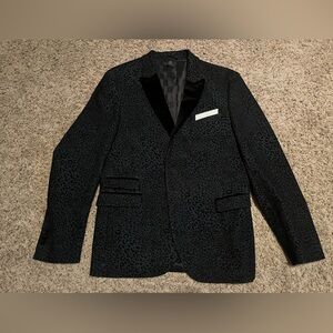 *NEW* Neil Barrett Navy Blue Leopard Blazer (Size 54)